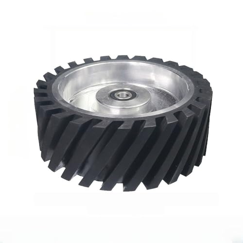 200 x 75 mm gezacktes Gummi-Kontaktrad, dynamisch ausgewuchtetes Bandschleifer-Rückständer-Umlenkrad, 6202 installiert 12,7, hart 90A 200 x 75 mm gezacktes Gummi-Kontaktrad, dynamisch ausgewuchtetes Bandschleifer-Rückständer-Umlenkrad, 6202 installiert 12,7, hart 90A von JZFDCLF