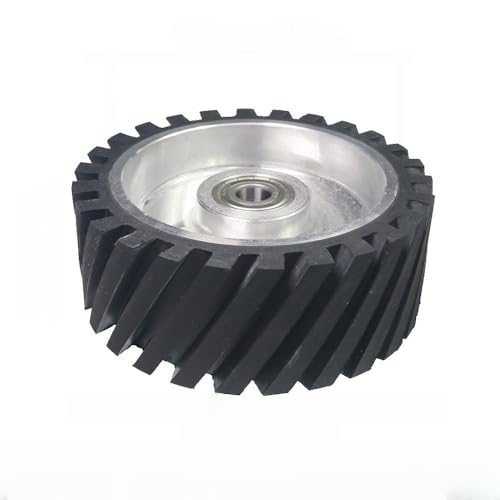 200 x 75 mm gezacktes Gummi-Kontaktrad, dynamisch ausgewuchtetes Bandschleifer-Rückständer-Umlenkrad, 6204 installiert 20, Mittel 70A 200 x 75 mm gezacktes Gummi-Kontaktrad, dynamisch ausgewuchtetes Bandschleifer-Rückständer-Umlenkrad, 6204 installiert 20, Mittel 70A von JZFDCLF