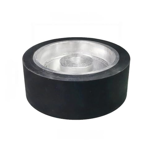 200 x 75 x 24 mm Vollgummi-Kontaktrad mit 8 x 3 mm Schlüsselschlitz, dynamisch ausgewuchtetes Bandschleifrad, Innendurchmesser 28 mm von JZFDCLF