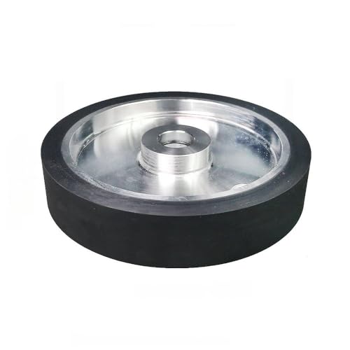 250 x 50 mm Bandschleifer, glattes Gummi-Kontaktrad, 10 x 2 Zoll Schleifband-Set mit installierten Lagern, für 6202-Lager von JZFDCLF