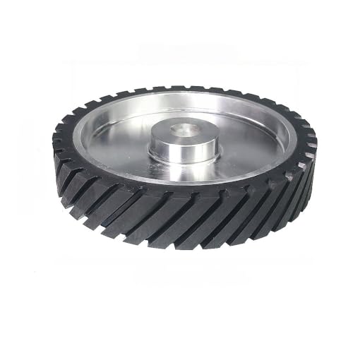 250 x 50 mm gezackte Gummi-Kontaktscheibe, Bandschleifer, Polierscheibe für Schleifbänder, Innendurchmesser 28 mm, 70 A, üblich 250 x 50 mm gezackte Gummi-Kontaktscheibe, Bandschleifer, Polierscheibe für Schleifbänder, Innendurchmesser 28 mm, 70 A, üblich von JZFDCLF