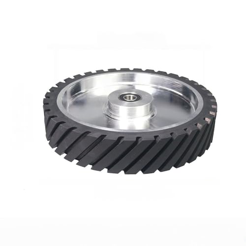 250 x 50 mm gezackte Gummi-Kontaktscheibe, Bandschleifer, Polierscheibe für Schleifband, 6202 installiert 15.875, 80A hart von JZFDCLF