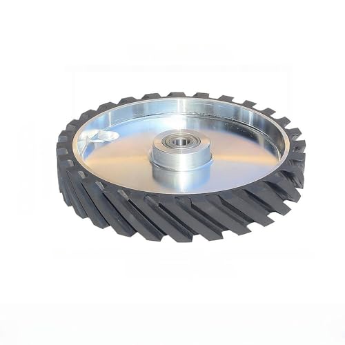 300 x 50 mm geriffeltes Gummi-Kontaktrad, 12 x 2 Zoll, dynamisch ausgewuchtetes Bandschleifteil zum Metallschleifen, 6204 installiert 20 300 x 50 mm geriffeltes Gummi-Kontaktrad, 12 x 2 Zoll, dynamisch ausgewuchtetes Bandschleifteil zum Metallschleifen, 6204 installiert 20 von JZFDCLF