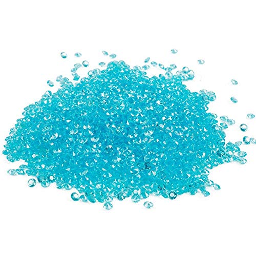 JZK 5000 x 6mm blau Acryl Diamant Konfetti Tisch Confetti, Handwerk Geschenk Dekorative Zubehör, Dekosteine für Hochzeit Geburtstag Valentinstag Party Taufe Weihnachten (blau Diamant) von JZK