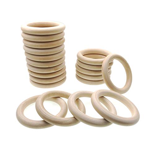 JZK 10 x 10cm Großes Natürlich Holzringe zum basteln, unfertiger holzring für Makramee spielbogen blumenampel greifling, runde Holzreifen hölzern Ring für Pflanzentopfhalter JZK 10 x 10cm Großes Natürlich Holzringe zum basteln, unfertiger holzring für Makramee spielbogen blumenampel greifling, runde Holzreifen hölzern Ring für Pflanzentopfhalter von JZK