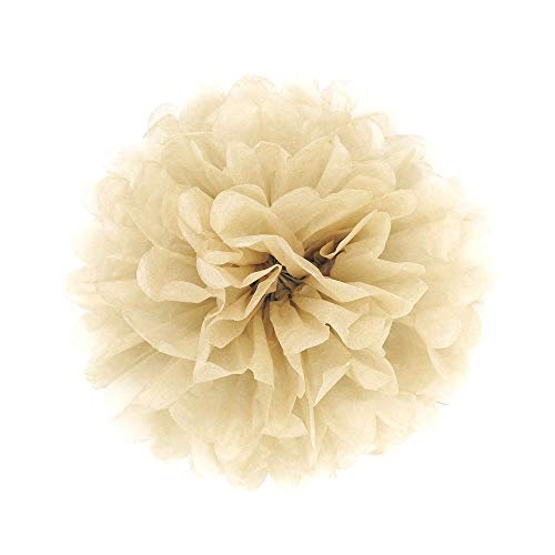 JZK 10 x Pompoms Pompons, 25cm Durchmesser, Seidenpapier blume Dekoration für Wohnzimmer Hochzeit Geburtstag Babyparty Kinder Party Weihnachten Silvester, Khaki/ Hellbraun JZK 10 x Pompoms Pompons, 25cm Durchmesser, Seidenpapier blume Dekoration für Wohnzimmer Hochzeit Geburtstag Babyparty Kinder Party Weihnachten Silvester, Khaki/ Hellbraun von JZK