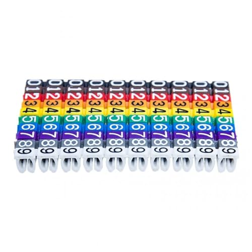 JZK Kabel-Identifikationsnummern-Set, 1,5 mm², 0–9, Kabelmarkierer, 1,5 mm Farbcodierungsetiketten, Kabelmarkierungen, Kabelnummerierungsset, Kabelnummerierungsset, Kabelnummernclips, 150 Stück JZK Kabel-Identifikationsnummern-Set, 1,5 mm², 0–9, Kabelmarkierer, 1,5 mm Farbcodierungsetiketten, Kabelmarkierungen, Kabelnummerierungsset, Kabelnummerierungsset, Kabelnummernclips, 150 Stück von JZK