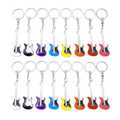 JZK 16x Gitarren Schlüsselanhänger Metall für Musik-Partygeschenke Partydekorationen zum Thema Gitarre Souvenirs Geschenk zum Thema Rockmusik Gastgeschenke Werbegeschenke für Musikfestivalpartys JZK 16x Gitarren Schlüsselanhänger Metall für Musik-Partygeschenke Partydekorationen zum Thema Gitarre Souvenirs Geschenk zum Thema Rockmusik Gastgeschenke Werbegeschenke für Musikfestivalpartys von JZK