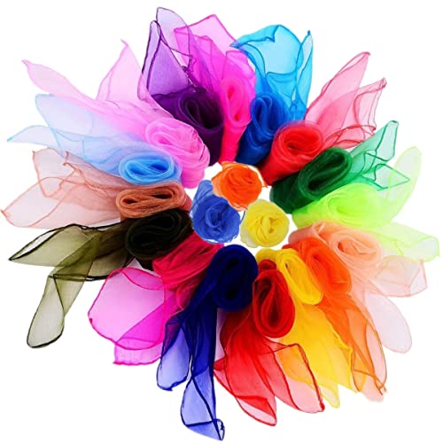 JZK 20 Mehrfarben Jongliertücher Square Dance Jonglieren Schals für Kinder Kinder Mädchen Party-Aktivitäten Zubehör Dekoration Tanz Schals Baby-Sensor-Schals JZK 20 Mehrfarben Jongliertücher Square Dance Jonglieren Schals für Kinder Kinder Mädchen Party-Aktivitäten Zubehör Dekoration Tanz Schals Baby-Sensor-Schals von JZK