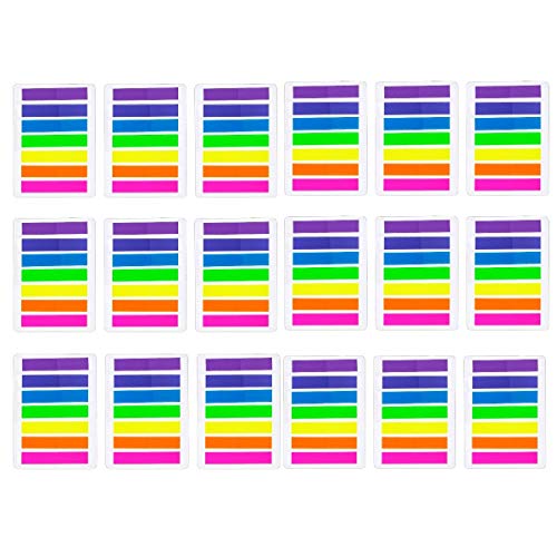 JZK 2128 Stück Mini Haftmarker bunt Haftnotizen transparent Page Marker Kunststoff Index Tabs Klebezettel Notizzettel zum Studium Büro, Dekorations Zubehör zum Geschenk von JZK