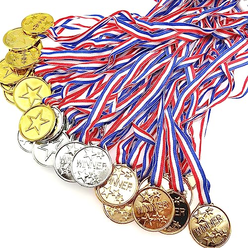 JZK 30 x Kunststoff Gold Gewinner Medaillen Gold Silber Bronze Preise mit Bändern für Kinder Party Spiel Preise Kinder Geburtstag Party Tasche Füllstoffe Favors Spielzeug Kinder Sport Tag Medaillen JZK 30 x Kunststoff Gold Gewinner Medaillen Gold Silber Bronze Preise mit Bändern für Kinder Party Spiel Preise Kinder Geburtstag Party Tasche Füllstoffe Favors Spielzeug Kinder Sport Tag Medaillen von JZK