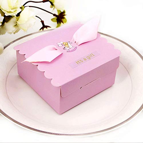 JZK 50 x It's A Girl rosa Geschenkbox, Gastgeschenk Süßigkeiten Schachtel Tischdeko für Mädchen Geburtstag Babyparty Baby Shower Baby Dusche Taufe Kinder Party JZK 50 x It's A Girl rosa Geschenkbox, Gastgeschenk Süßigkeiten Schachtel Tischdeko für Mädchen Geburtstag Babyparty Baby Shower Baby Dusche Taufe Kinder Party von JZK