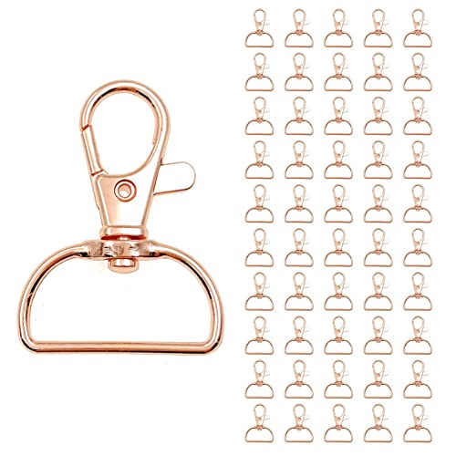 JZK 50 x Roségold D-Ring Karabinerverschlüsse für Schlüsselbund Lanyard Clip Haken Drehbare Trigger Karabinerhaken Schlüsselbund Haken mit D-Ringen Karabinerverschlüsse für Taschen JZK 50 x Roségold D-Ring Karabinerverschlüsse für Schlüsselbund Lanyard Clip Haken Drehbare Trigger Karabinerhaken Schlüsselbund Haken mit D-Ringen Karabinerverschlüsse für Taschen von JZK