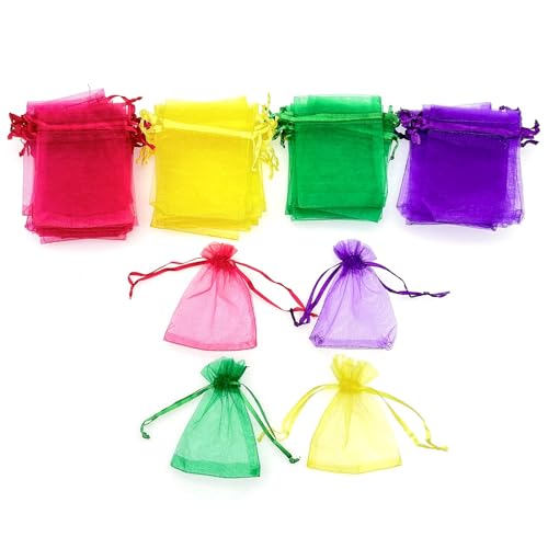 JZK 50x Mehrfarbige 7x9cm mini Organzasäckchen mit Kordelzug, kleine Organzabeutel Schmuckbeutel Hochzeit Geschenk Mitgebsel Konfetti-TütenGeschenktüten Chiffon für Hochzeiten lila rosa gelb grün JZK 50x Mehrfarbige 7x9cm mini Organzasäckchen mit Kordelzug, kleine Organzabeutel Schmuckbeutel Hochzeit Geschenk Mitgebsel Konfetti-TütenGeschenktüten Chiffon für Hochzeiten lila rosa gelb grün von JZK