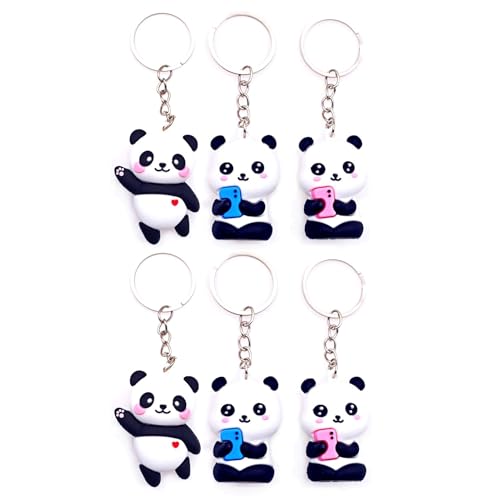 JZK 6x 3D niedlichem Panda Schlüsselanhänger, Gadget Partygeschenke Panda thema, Partytütenfüller Chinesische Mottoparty, Dankeschön-Geschenk Give away für Partys Panda Liebhabern JZK 6x 3D niedlichem Panda Schlüsselanhänger, Gadget Partygeschenke Panda thema, Partytütenfüller Chinesische Mottoparty, Dankeschön-Geschenk Give away für Partys Panda Liebhabern von JZK