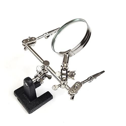 JZK Dritte Hand mit 8 fache löten Lupe und Krokodilklemme, helfende Hand zum Reparatur Schmuck Handwerk Hobby JZK Dritte Hand mit 8 fache löten Lupe und Krokodilklemme, helfende Hand zum Reparatur Schmuck Handwerk Hobby von JZK