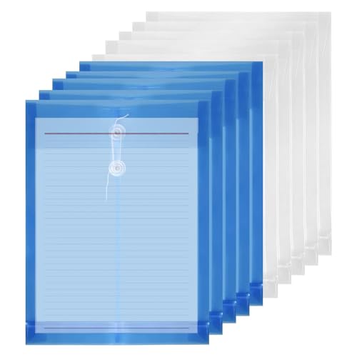 10pcs Plastikdateiordner, 13 x 10 Zoll wasserdichte Dokumentumschläge mit String -Krawattenverschluss für Schule, Büro und Heim 10pcs Plastikdateiordner, 13 x 10 Zoll wasserdichte Dokumentumschläge mit String -Krawattenverschluss für Schule, Büro und Heim von JZLEJC
