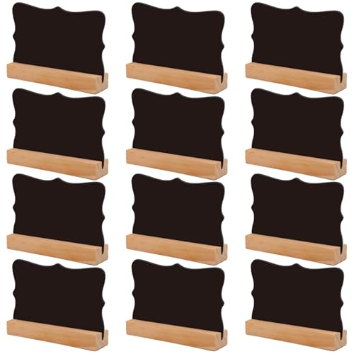 12pcs Mini -Tafelschilder mit Ständer, 4x3 Zoll Holz doppelseitig wiederverwendbar für Food Party Buffet Tisch Zahlen Hochzeit 12pcs Mini -Tafelschilder mit Ständer, 4x3 Zoll Holz doppelseitig wiederverwendbar für Food Party Buffet Tisch Zahlen Hochzeit von JZLEJC