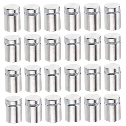 24pcs 19x25mm Abstandsschrauben für Glas/Acryl, aus verstellbare Stahlmontage mit verstellbarer Kappe von JZLEJC