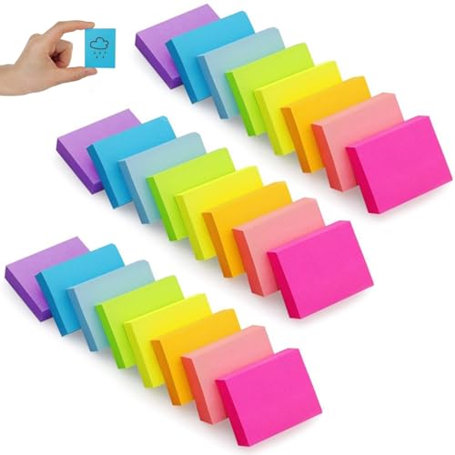 24pcs klebrige Notizpolster, auffällige helle 1, 5x2 '' starke Klebstoff-Recycle-Notizpolster für Wände, Türen, Monitore, Büro, Schule, Zuhause 24pcs klebrige Notizpolster, auffällige helle 1, 5x2 '' starke Klebstoff-Recycle-Notizpolster für Wände, Türen, Monitore, Büro, Schule, Zuhause von JZLEJC