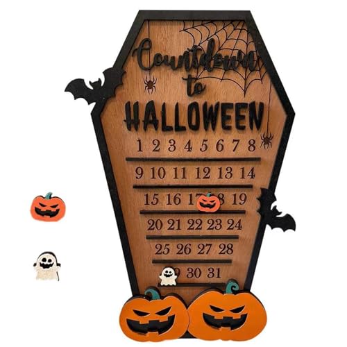 31 Tage Halloween Adventskalender 2024, sargförmiger Holz Countdown mit beweglicher Block 31 Tage Halloween Adventskalender 2024, sargförmiger Holz Countdown mit beweglicher Block von JZLEJC