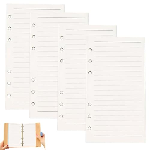 A6 Binderpapier, 4 Pack 45 Blätter 6-Loch-Lose-Blattpapier, glattes Schreiben von A6-Planer-Einsätzen für Journal, Notebook, Tagebuch, DIY-Projekte A6 Binderpapier, 4 Pack 45 Blätter 6-Loch-Lose-Blattpapier, glattes Schreiben von A6-Planer-Einsätzen für Journal, Notebook, Tagebuch, DIY-Projekte von JZLEJC