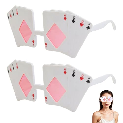 JZLEJC 2pcs lustige Poker -Sonnenbrille, 5, 9x3.9x1.2 Zoll Neuheit Casino Themenpartybrille JZLEJC 2pcs lustige Poker -Sonnenbrille, 5, 9x3.9x1.2 Zoll Neuheit Casino Themenpartybrille von JZLEJC