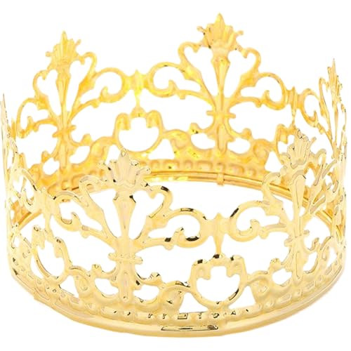 JZLEJC Mini Gold Crown Cake Topper, Prinzessin Prince Crystal Kopfbedeckung Elegante Partydekoration für Geburtstagsdusche von JZLEJC