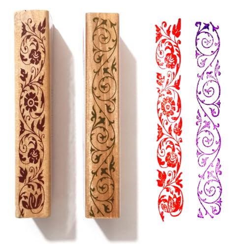 2 Stück Holzstempel Set Rechteckige Vintage Bordüre Gummistempel für Kartenherstellung Holzstempel für DIY Handwerk Kartenherstellung Briefe Tagebuch Handwerk Scrapbooking 2 Stück Holzstempel Set Rechteckige Vintage Bordüre Gummistempel für Kartenherstellung Holzstempel für DIY Handwerk Kartenherstellung Briefe Tagebuch Handwerk Scrapbooking von JZTang