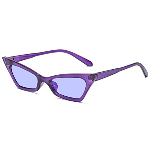JZWCHQ Dreieckige Katzenaugen-Sonnenbrille für Damen, Street Shot, Bonbonfarben, Party, lustige Brille (Farbe: G, Größe: Medium) von JZWCHQ
