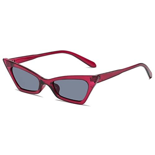 JZWCHQ Dreieckige Katzenaugen-Sonnenbrille für Damen, Street Shot, Bonbonfarben, Party, lustige Brille (Farbe: G, Größe: Medium) von JZWCHQ