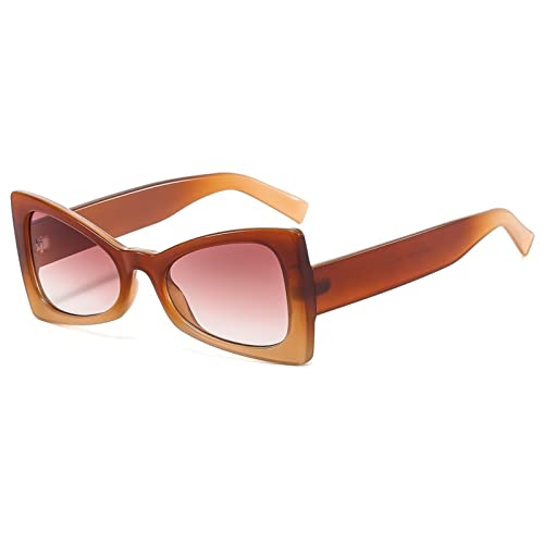 JZWCHQ Dreieckige Katzenaugen-Sonnenbrille für Männer und Frauen, Outdoor-Urlaub, dekorative Brille (Farbe: G, Größe: Medium) von JZWCHQ
