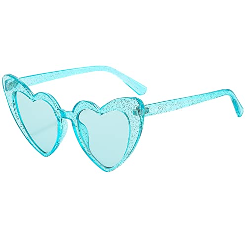 JZWCHQ Herzförmige Damen-Sonnenbrille, Urlaubs-Strand-Partybrille (Farbe: A, Größe: Medium) von JZWCHQ