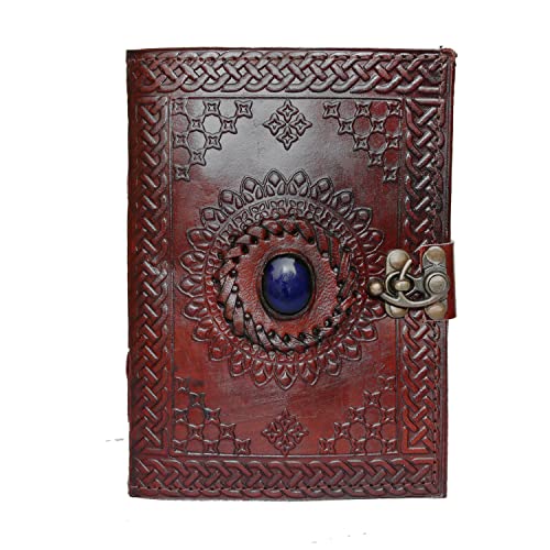 Jaald 18 cm Notizblock Notizen Notizbuch Seiten Handgemacht Album Tagebuch Leder mit Lederbezug Geschenke Antik Keltische Schliesse blauer Stein Kleine Jaald 18 cm Notizblock Notizen Notizbuch Seiten Handgemacht Album Tagebuch Leder mit Lederbezug Geschenke Antik Keltische Schliesse blauer Stein Kleine von Jaald