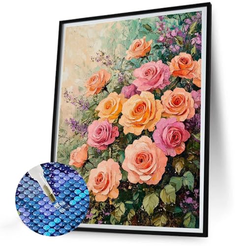 Diamond Painting Erwachsene Rose Diamant Painting Bilder 40x60 5D Round Vollbohrer Diamond-Painting Blumen DIY Diamonds Stickerei Kreuzstich Kit, Kreativ Set für Erwachsene für Haus Wand Deko N-558 Diamond Painting Erwachsene Rose Diamant Painting Bilder 40x60 5D Round Vollbohrer Diamond-Painting Blumen DIY Diamonds Stickerei Kreuzstich Kit, Kreativ Set für Erwachsene für Haus Wand Deko N-558 von Jaalinng
