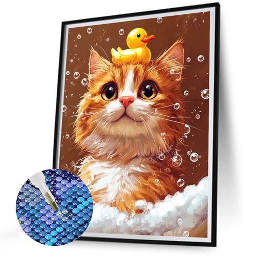 Diamond Painting Niedlich Diamond Painting xxl 60x80 5D Dimond Paintings Bilder Erwachsene Katze Runder Vollbohrer DlY Cross Embroidery Diamonds Art Kinder Basteln Set für Schlafzimmer Büro Deko N-571 Diamond Painting Niedlich Diamond Painting xxl 60x80 5D Dimond Paintings Bilder Erwachsene Katze Runder Vollbohrer DlY Cross Embroidery Diamonds Art Kinder Basteln Set für Schlafzimmer Büro Deko N-571 von Jaalinng