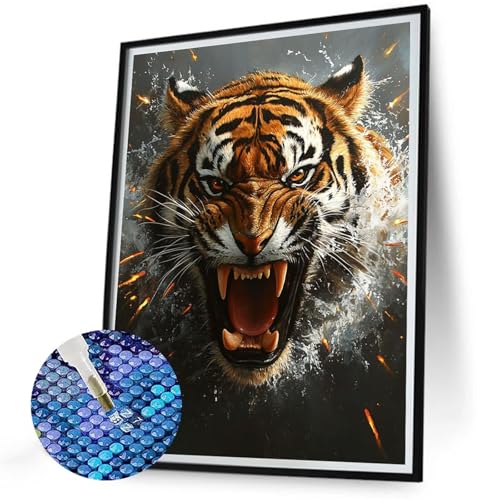 Diamond Painting Tier Diamond Painting xxl 60x80 5D Dimond Paintings Bilder Erwachsene Tiger Runder Vollbohrer DlY Cross Embroidery Diamonds Art Kinder Basteln Set für Schlafzimmer Büro Deko N-553 Diamond Painting Tier Diamond Painting xxl 60x80 5D Dimond Paintings Bilder Erwachsene Tiger Runder Vollbohrer DlY Cross Embroidery Diamonds Art Kinder Basteln Set für Schlafzimmer Büro Deko N-553 von Jaalinng