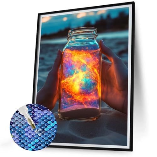 Diamond Painting Traum Diamond Painting Klein 40x50 5D Dimond Paintings Bilder Erwachsene Strand Runder Vollbohrer DlY Cross Embroidery Diamonds Art Kinder Basteln Set für Schlafzimmer Büro Deko N-557 von Jaalinng
