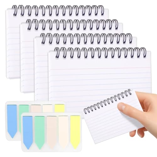 5 Stück Karteikarten,250 Blätter Index Cards,Reißbar Linierte Lernkarten,8 cm ×12.5 cm,Spirale Notizblock mit Transparenter Abdeckung für Schulsachen,Lernen Zubehör,Vokabelkarten,Treffe 5 Stück Karteikarten,250 Blätter Index Cards,Reißbar Linierte Lernkarten,8 cm ×12.5 cm,Spirale Notizblock mit Transparenter Abdeckung für Schulsachen,Lernen Zubehör,Vokabelkarten,Treffe von Jaarssho
