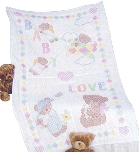 Jack Dempsey Stamped White Quilt Crib Top, 40-Inch by 60-Inch, Baby Love Bears von Jack Dempsey Needle Art