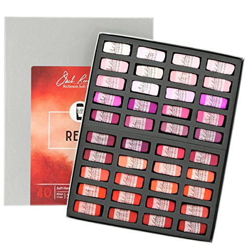Jack Richeson 422964 Handgerollte weiche Pastellkreiden (40 Stück), Rot Jack Richeson 422964 Handgerollte weiche Pastellkreiden (40 Stück), Rot von Jack Richeson