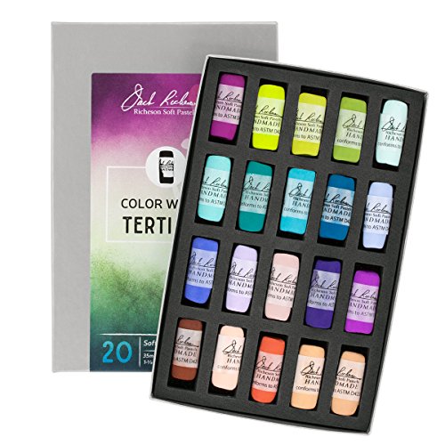 Jack Richeson Hand gerollt Weiche Pastellkreiden Farbe: Tertiär, 20-teilig Jack Richeson Hand gerollt Weiche Pastellkreiden Farbe: Tertiär, 20-teilig von Jack Richeson