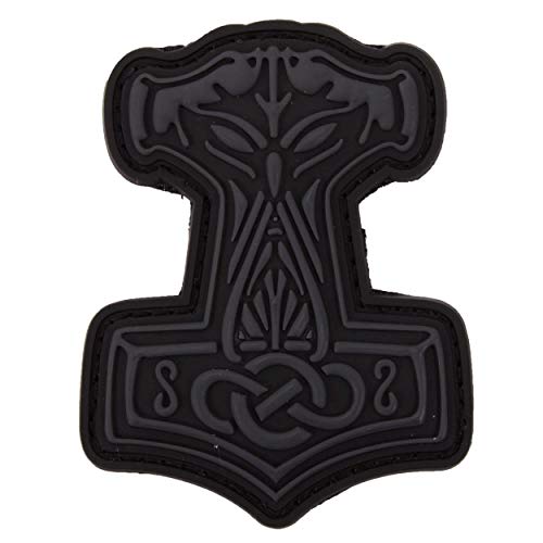 Jackets To Go JTG Thors Hammer Mjölnir Patch, blackops / 3D Rubber Patch von Jackets To Go