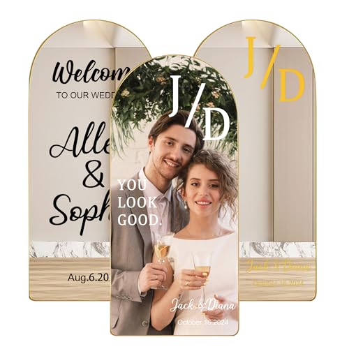 Jacklin F Personalisierter Welcome to Our Wedding Spiegelschild-Aufkleber, Individueller Vinyl-Spiegelaufkleber mit den Namen von Braut und Bräutigam, Selbstgemachte Abnehmbare Buchstaben Jacklin F Personalisierter Welcome to Our Wedding Spiegelschild-Aufkleber, Individueller Vinyl-Spiegelaufkleber mit den Namen von Braut und Bräutigam, Selbstgemachte Abnehmbare Buchstaben von Jacklin F