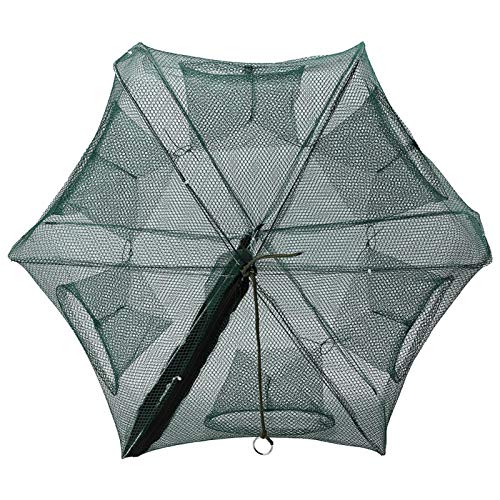 Fischernetz, 6/12 Löcher Automatische Fischernetz Garnelenkäfig Nylon Faltbare Krabbenfischfalle Cast, Nylon Fischernetz(#1) von Jacksking