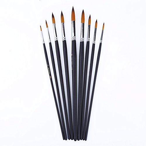 Jacksking Pinsel-Set , Professioneller Pinsel , Nylon-Holzgriff mit runder Spitze für Kunststudenten für Amateure und Künstler Jacksking Pinsel-Set , Professioneller Pinsel , Nylon-Holzgriff mit runder Spitze für Kunststudenten für Amateure und Künstler von Jacksking