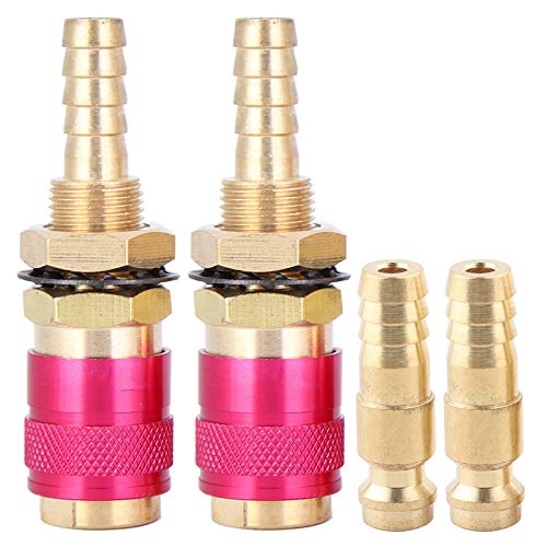 Schnellanschlussset, Schnellanschluss-Set, 2 Stück, 8 mm, wassergekühlt und Gasadapter Schnellanschlussset, Schnellanschluss-Set, 2 Stück, 8 mm, wassergekühlt und Gasadapter von Jacksking
