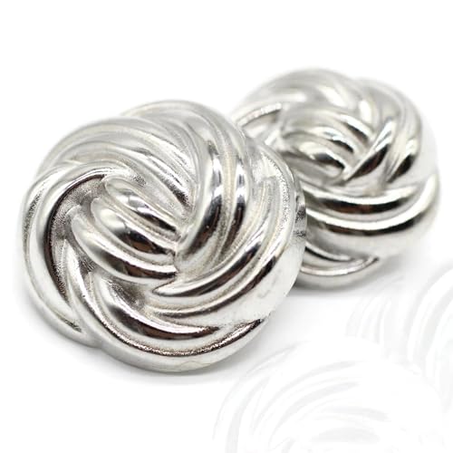 FLR9323 Knöpfe mit Metallschaft, silberfarben, florales Design, runde Wellen, Metallschaft, für Herren und Damen, Blazer, Mantel, Uniform, Hemd, Anzug und Jacke, Nähen, Basteln, DIY, 12 Stück FLR9323 Knöpfe mit Metallschaft, silberfarben, florales Design, runde Wellen, Metallschaft, für Herren und Damen, Blazer, Mantel, Uniform, Hemd, Anzug und Jacke, Nähen, Basteln, DIY, 12 Stück von Jacob Bicerri