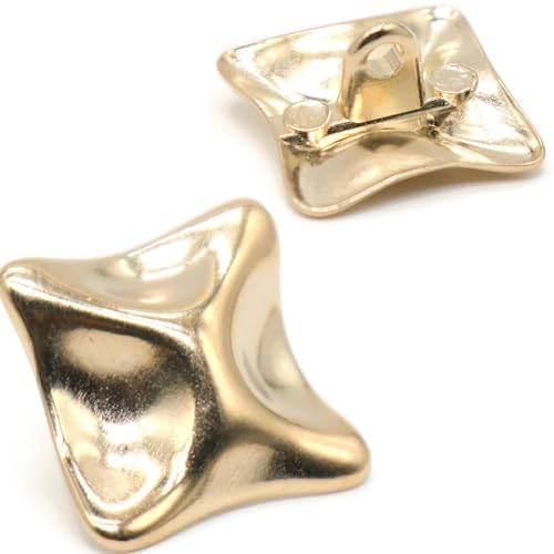 Goldfarbene Metall-Schaftknöpfe – 12 Stück – quadratische, unregelmäßige Metallschaftknöpfe für Männer und Frauen, Blazer, Mantel, Uniform, Hemd, Anzug und Jacke, Nähen, Basteln, DIY E0702M Goldfarbene Metall-Schaftknöpfe – 12 Stück – quadratische, unregelmäßige Metallschaftknöpfe für Männer und Frauen, Blazer, Mantel, Uniform, Hemd, Anzug und Jacke, Nähen, Basteln, DIY E0702M von Jacob Bicerri