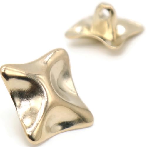 Goldfarbene Metall-Schaftknöpfe – 12 Stück – quadratische, unregelmäßige Metallschaftknöpfe für Männer und Frauen, Blazer, Mantel, Uniform, Hemd, Anzug und Jacke, Nähen, Basteln, DIY E0703S Goldfarbene Metall-Schaftknöpfe – 12 Stück – quadratische, unregelmäßige Metallschaftknöpfe für Männer und Frauen, Blazer, Mantel, Uniform, Hemd, Anzug und Jacke, Nähen, Basteln, DIY E0703S von Jacob Bicerri
